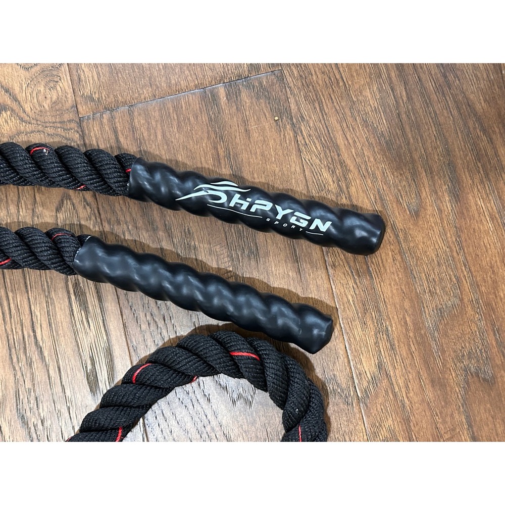 Shpygn Sport Weighted Jump Rope Black Red Heavy Duty Braided Workout Rope - Picture 2 of 2